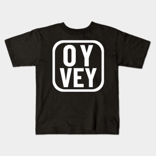 Oy Vey Meme Yiddish Exclamatory Expression Square Frame Rounded Corners Kids T-Shirt